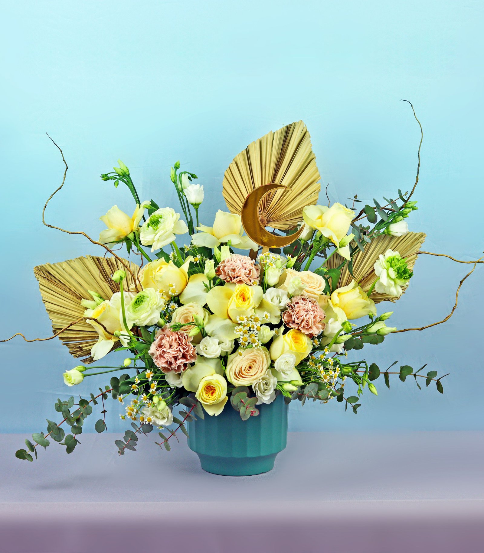 Golden leaf Vase Arrangement