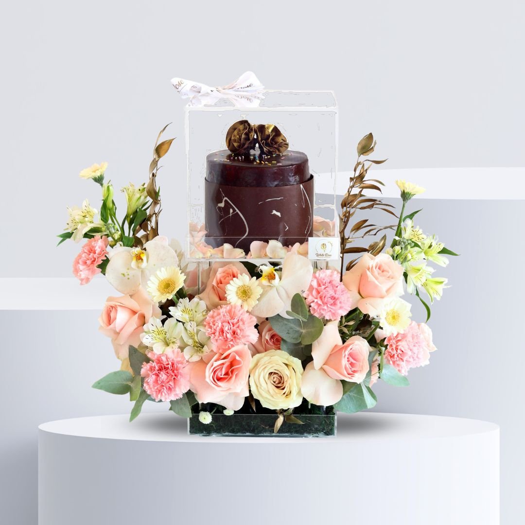 Signature Cake and Flowers