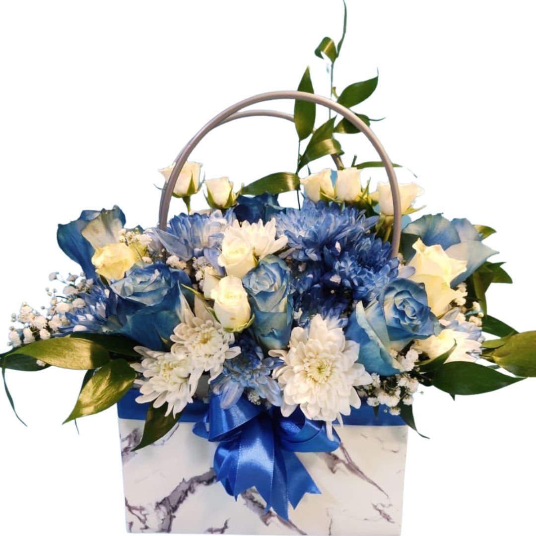 Blue Sea Flower bag