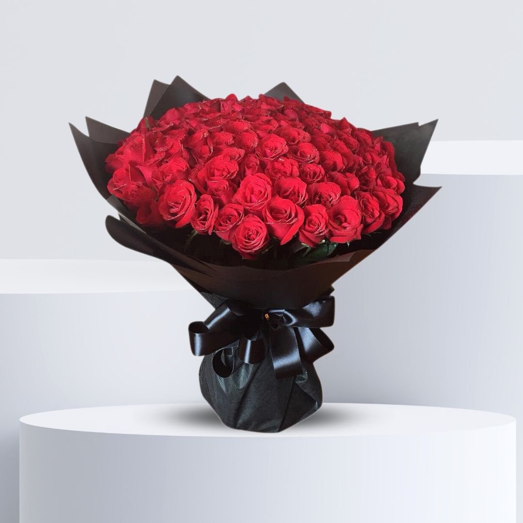 100 Red Roses Bouquet