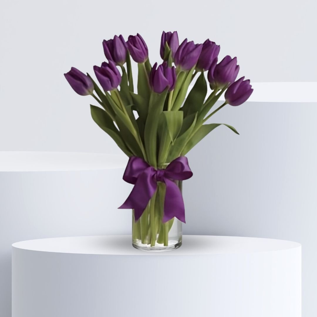 10 Purple Tulips