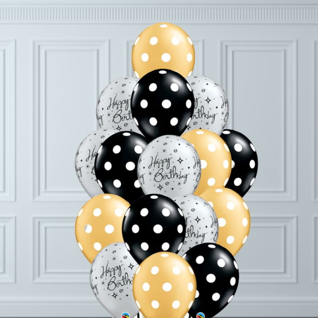 Birthday Polka Dots - 15 balloons