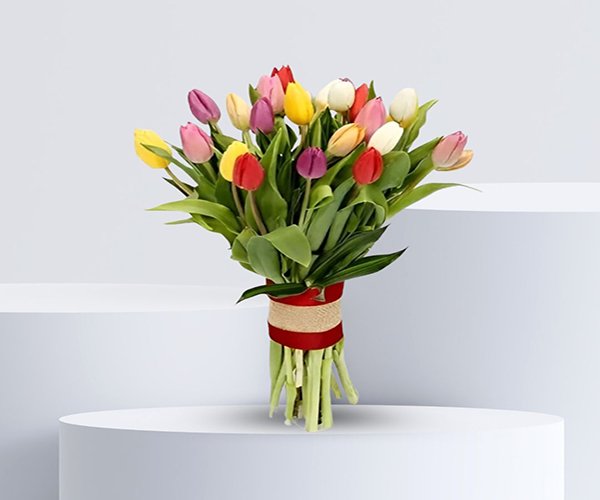 Festival Tulip hand-tied Bouquet