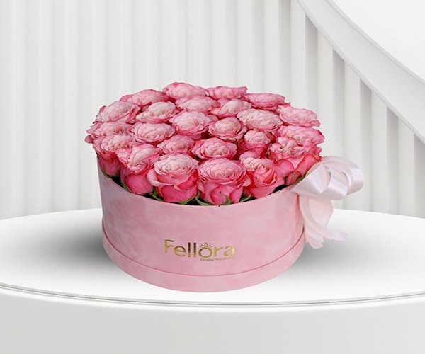 Light Pink Rose velvet Box