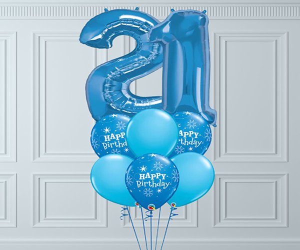 Number Blue Balloon Set