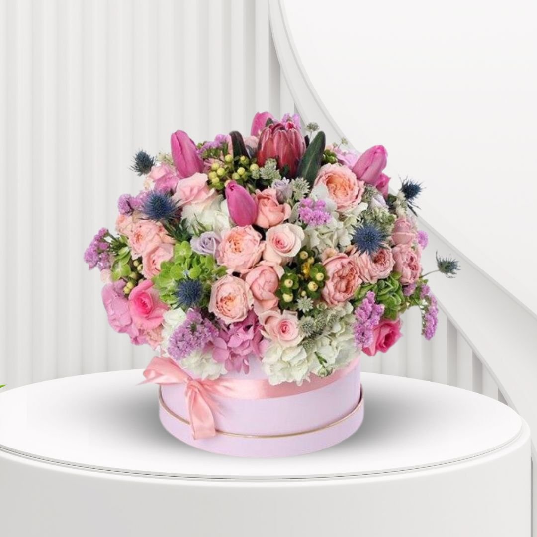 Pastel Pink Delight Flower Box