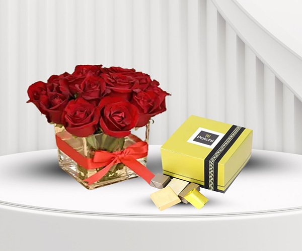 Patchi Red Rose Gift Set