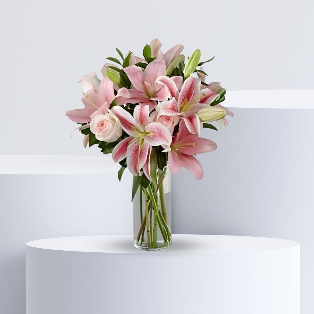 Pink Lilly Flower Arrangement