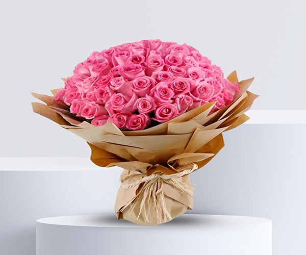 Queen Pink Roses Bouquet