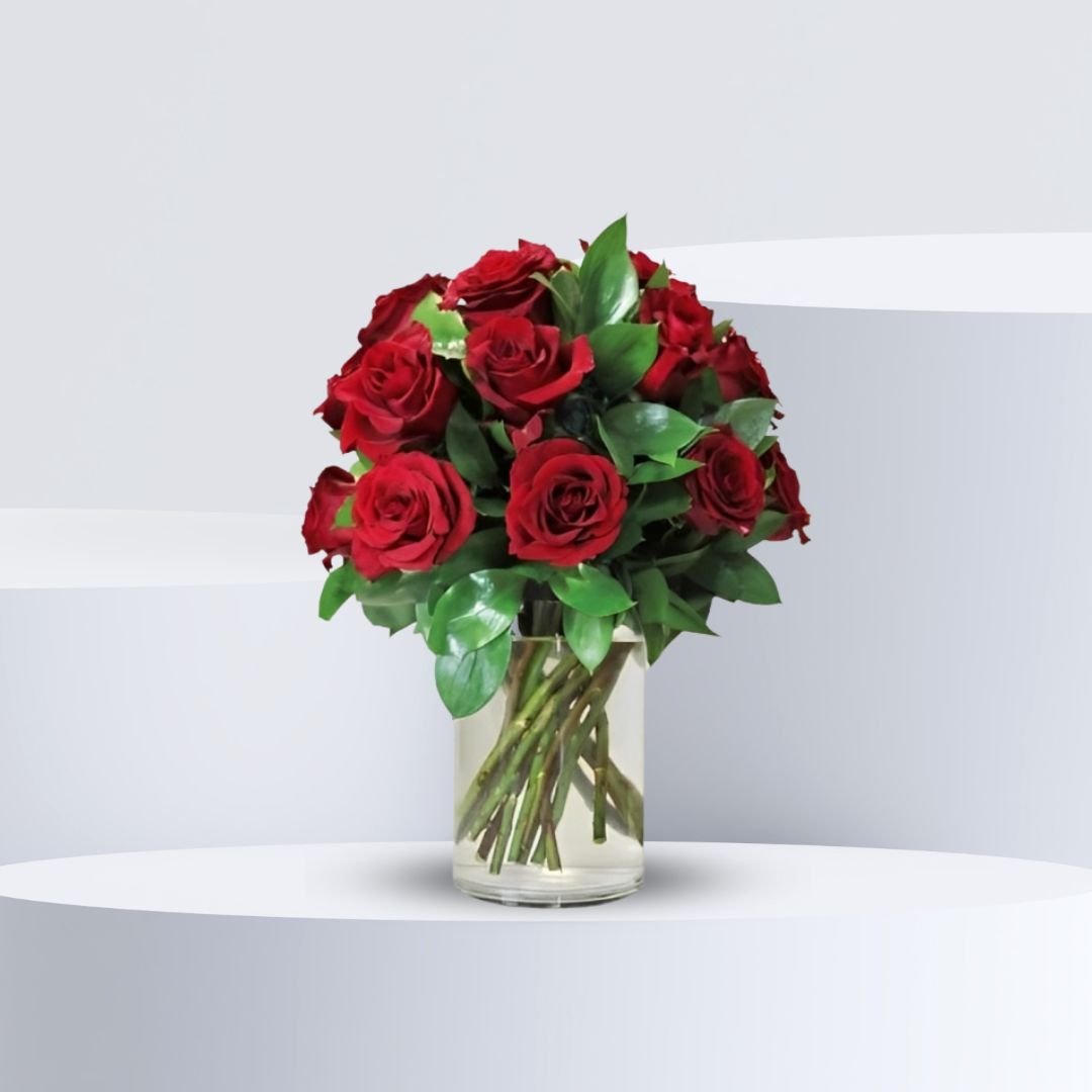 Red Roses Vase Arrangement