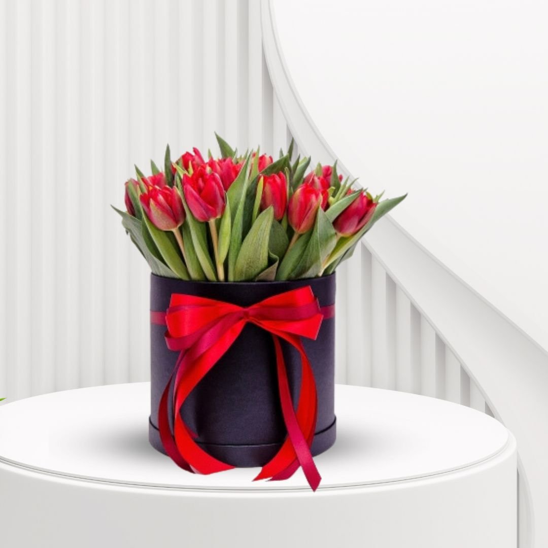 Red Tulip flower box