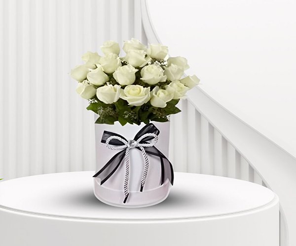 White Rose Flower Box