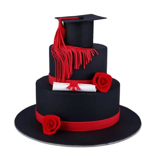 Timeless Graduation Tier Cake