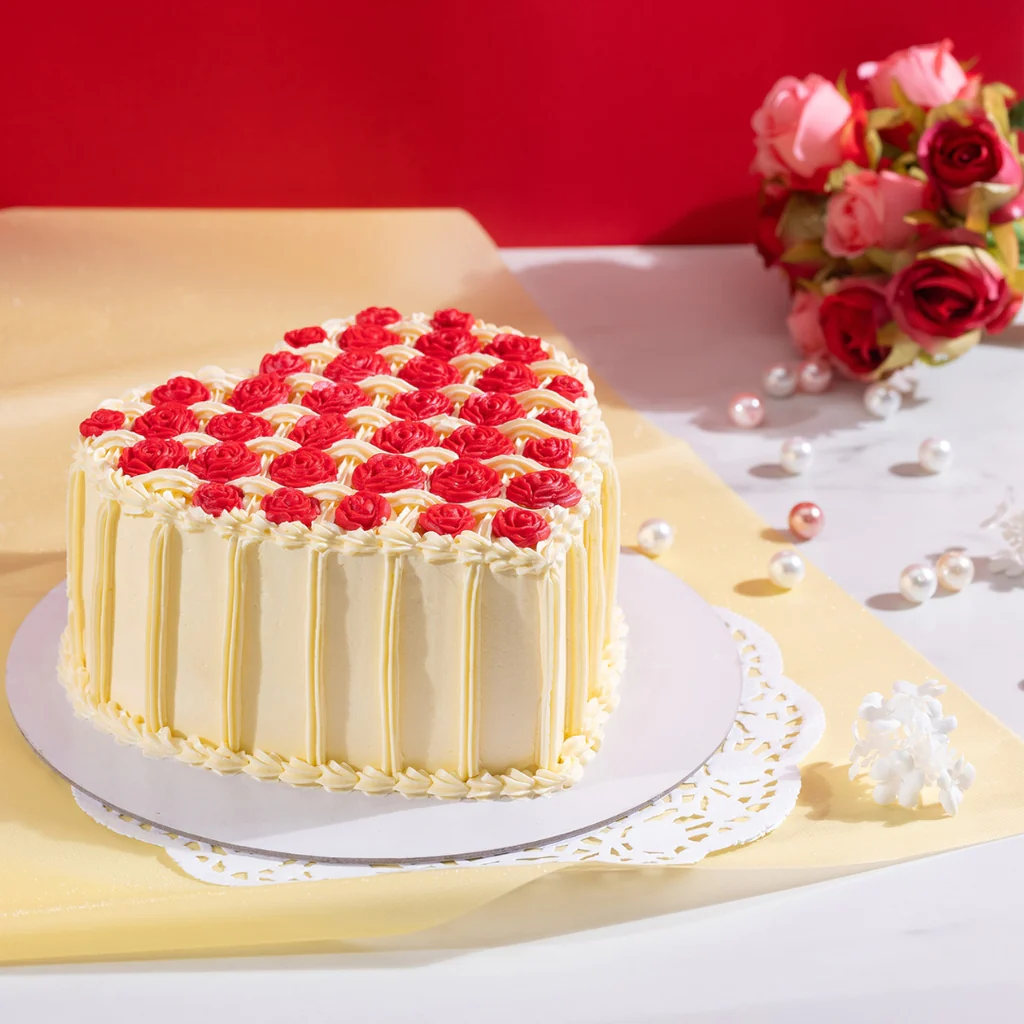 Rose Heart Cake - 1KG