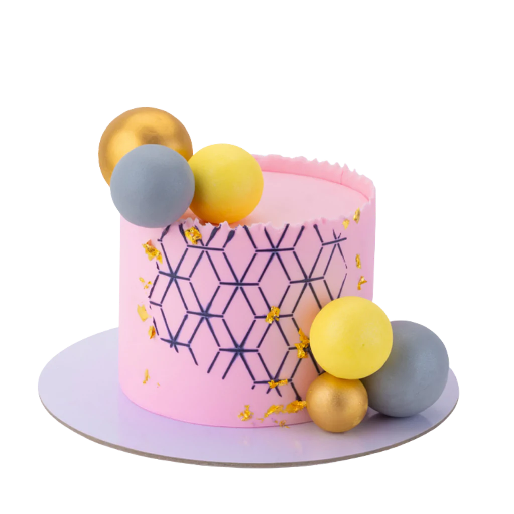 Pink Geometric Cake -2KG